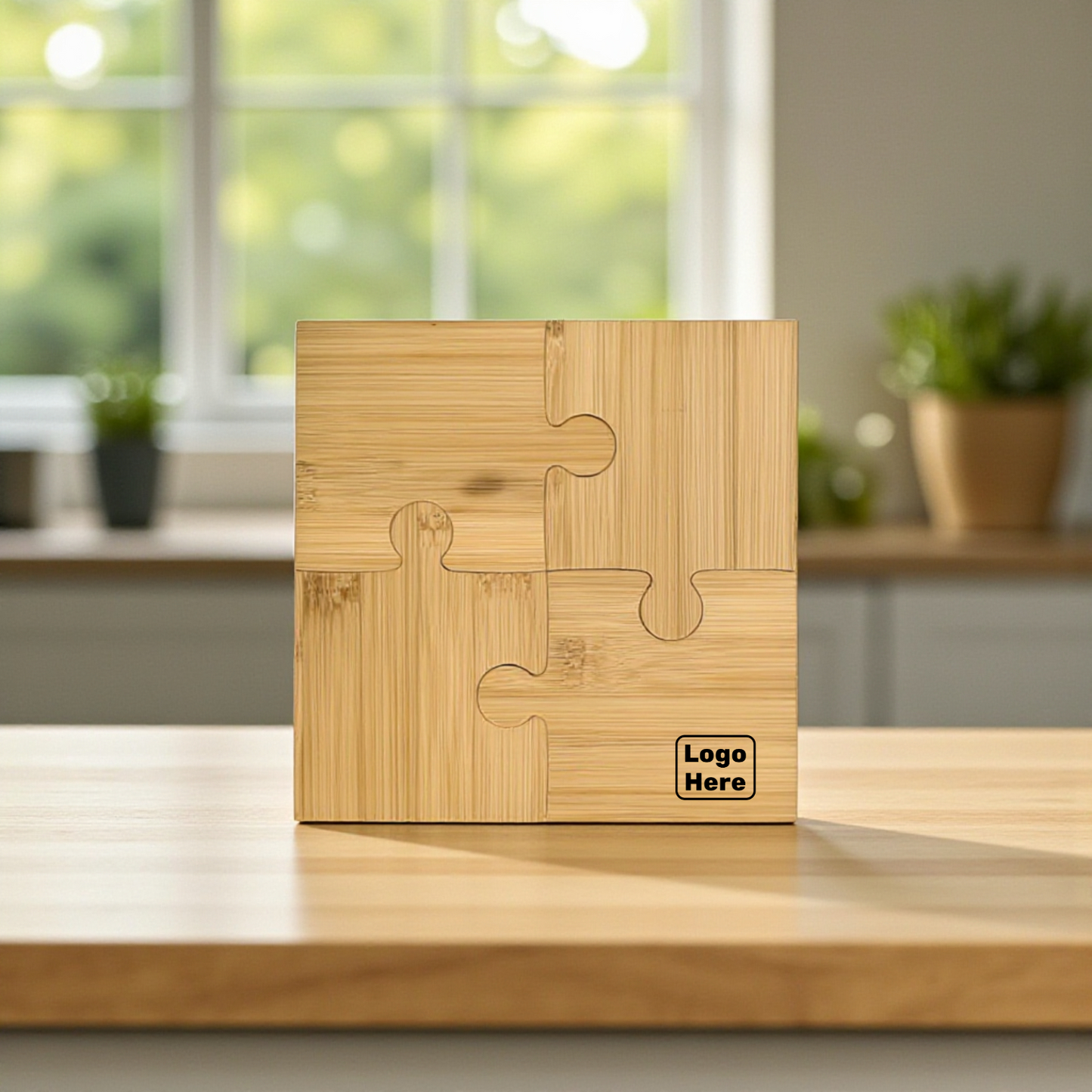 4-in-1 Eco Bamboo Coaster