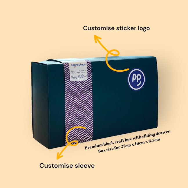 Apprecious Black Sliding Drawer Paper Box