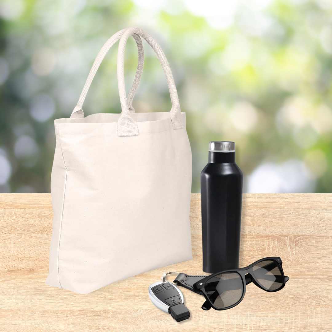 Canvas Tote Bag with Jute Handle