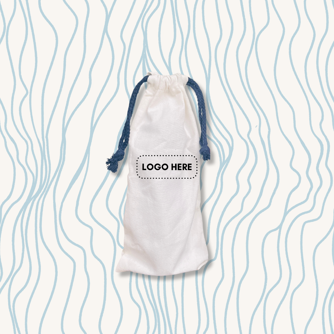 Canvas Drawstring Pouch for Bottle (8 oz)