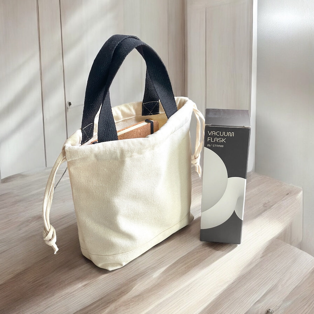 Everyday Canvas Drawstring Tote Bag
