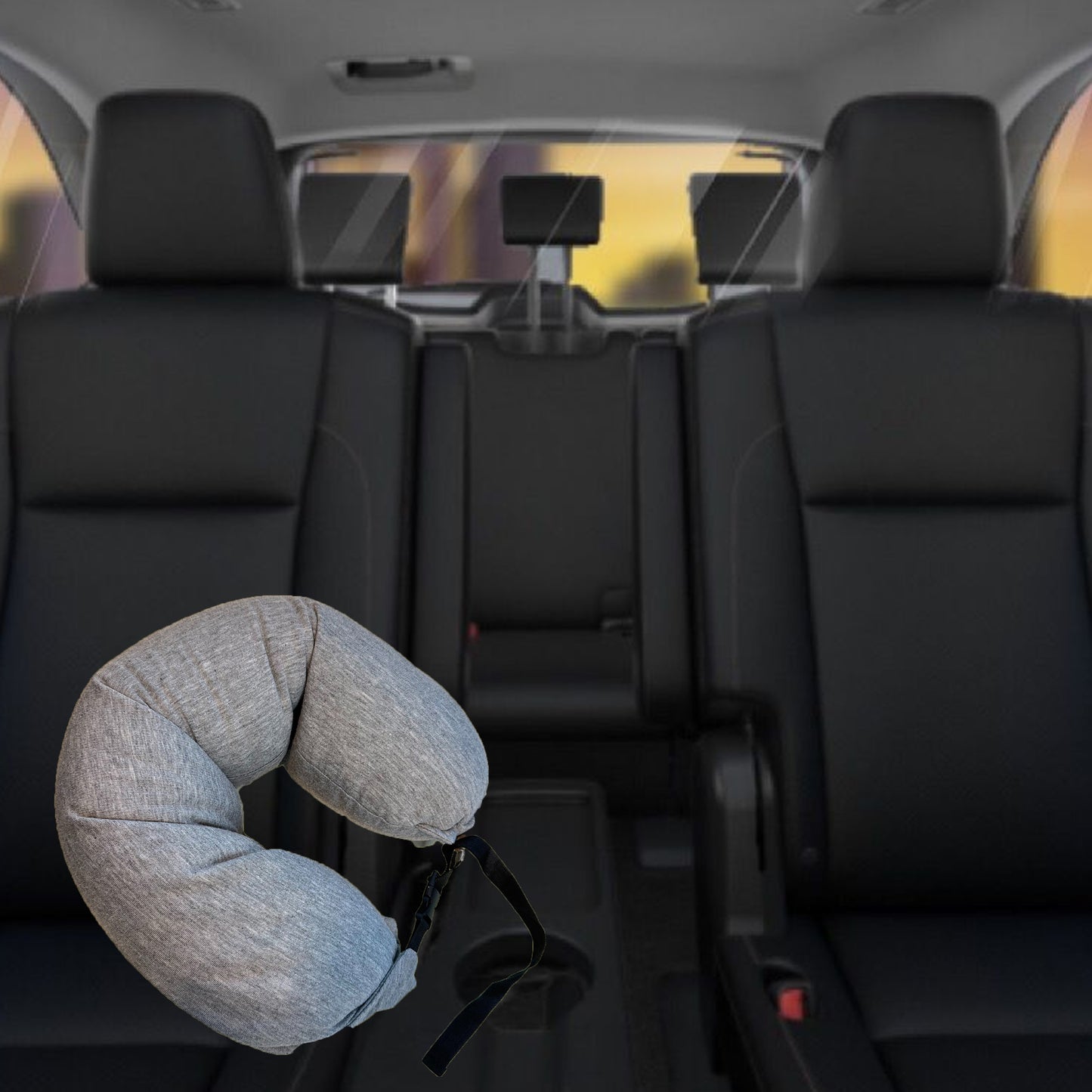 Cotton Travel Neck Pillow with Microbeads
