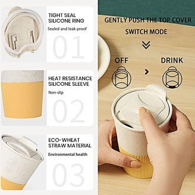 Eco-Wheat Tumbler with Silicone Holder