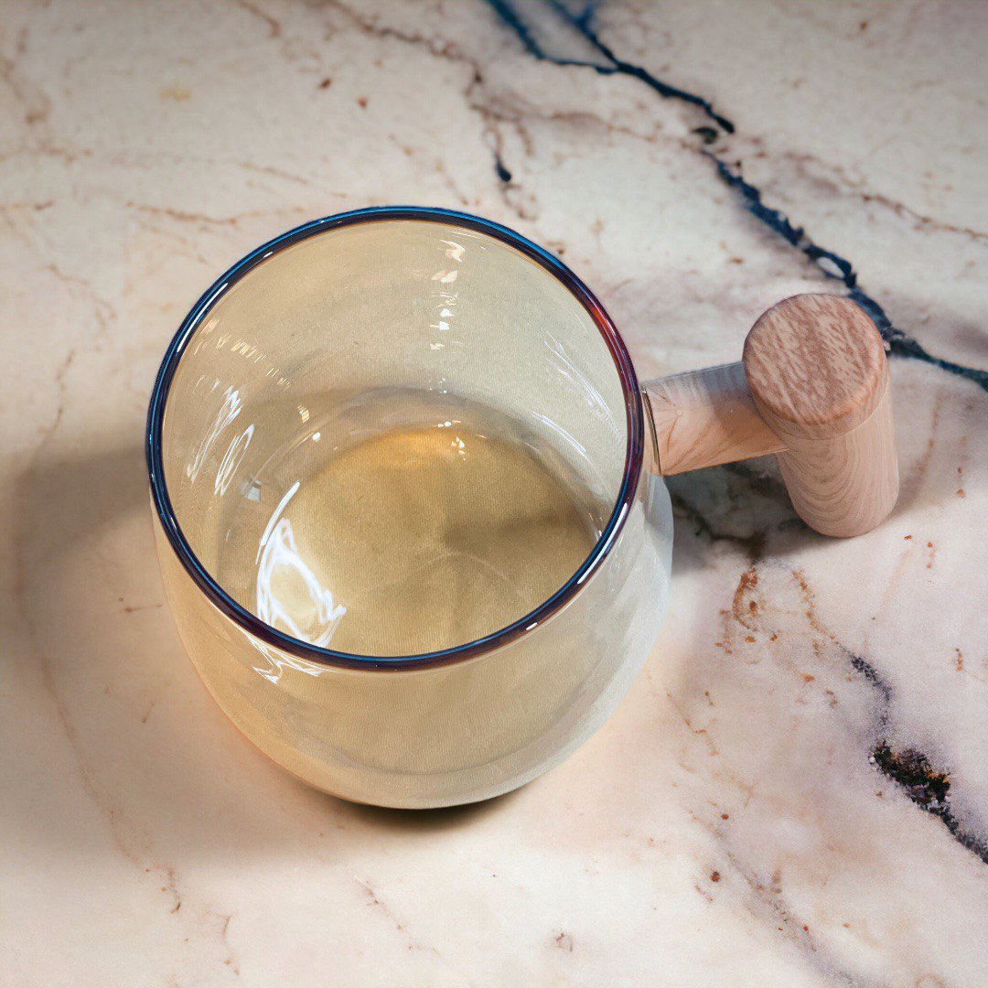 Electric Glass Coffee Cup with Self-Stirrer