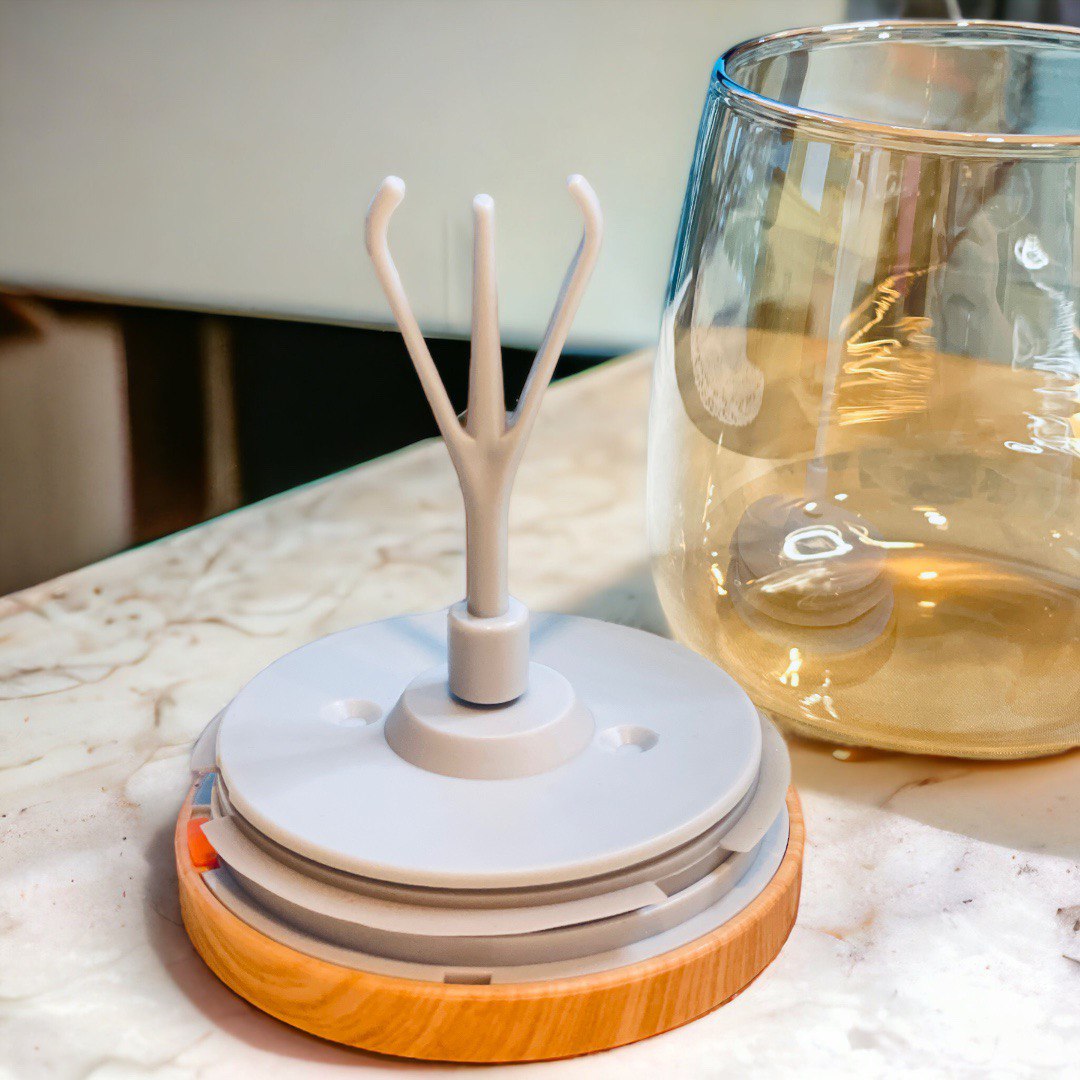 Electric Glass Coffee Cup with Self-Stirrer