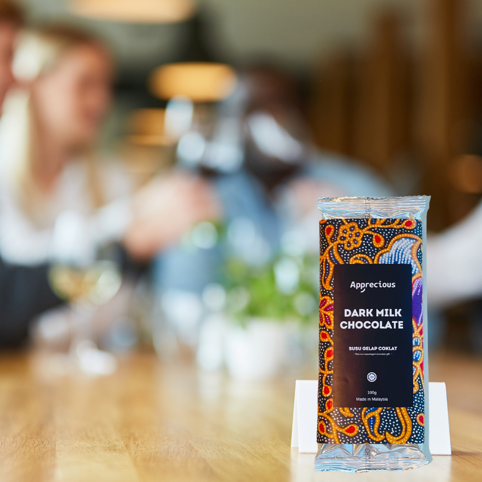 Halal-Certified Chocolate Bar with Batik Wrap