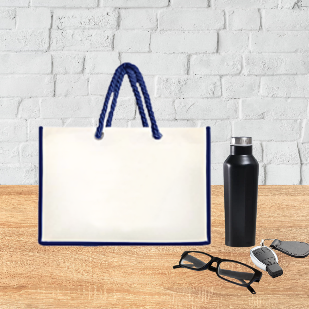 Laminated Tote Bag with Twisted Rope Handle