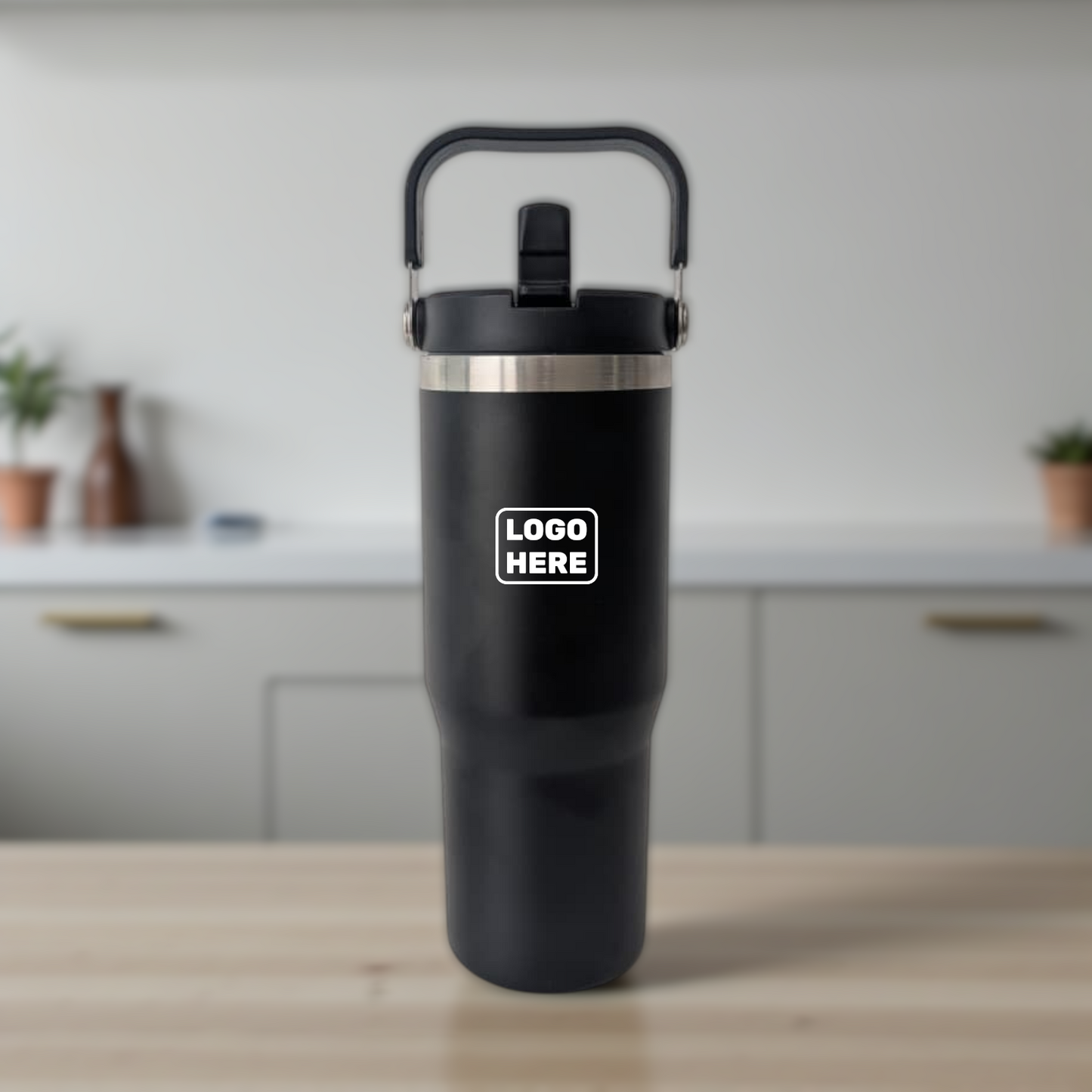 Large Thermos Stainless Steel Tumbler with Handle (700ml)