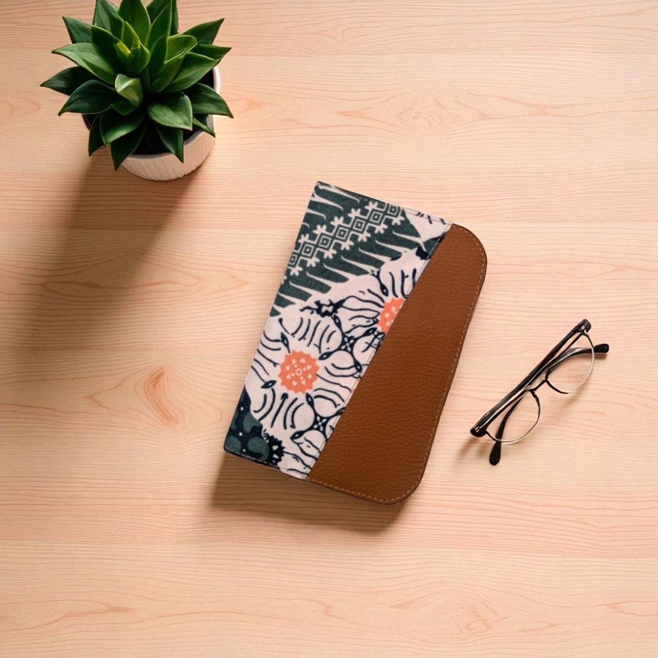 Premium Leather Batik Passport Holder