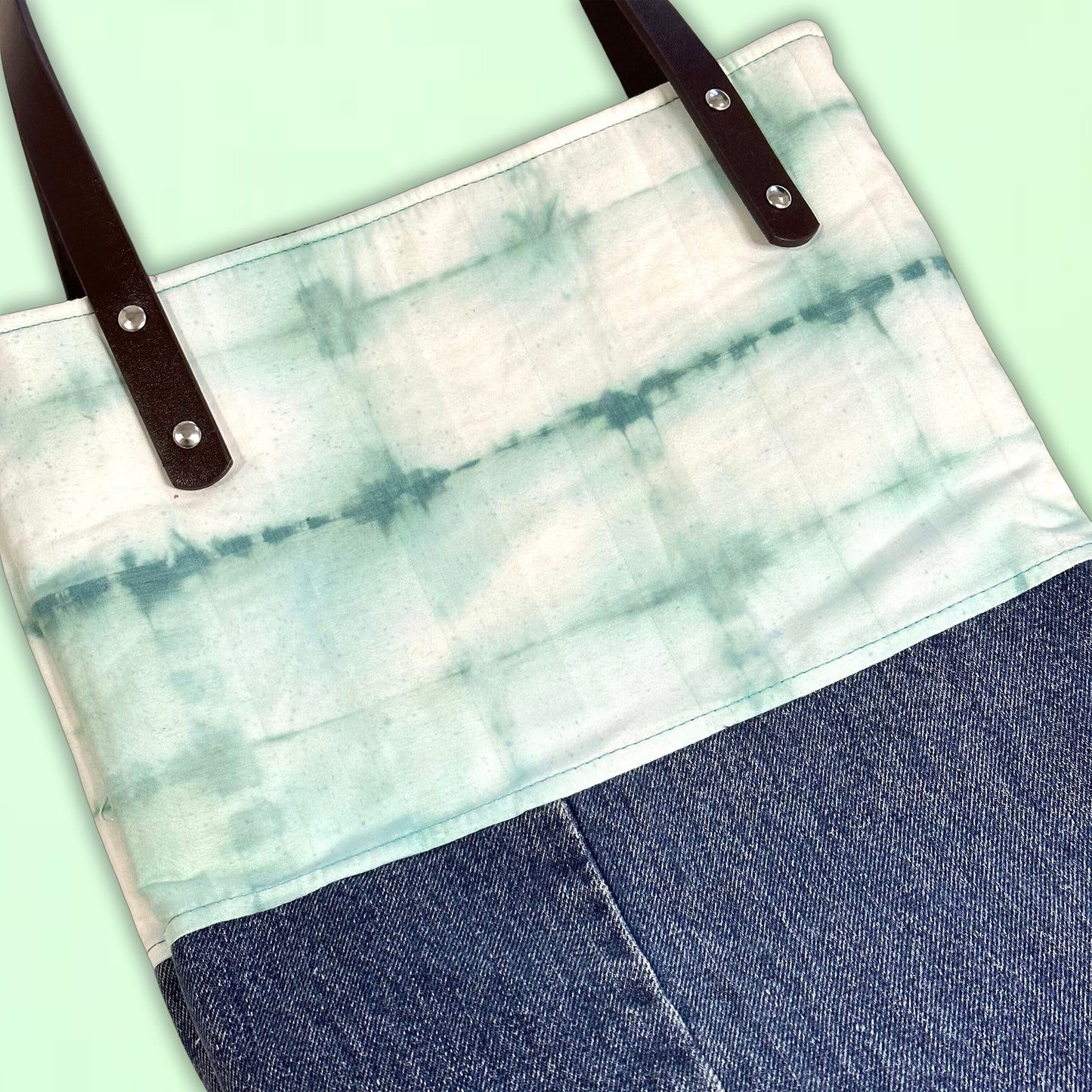 Tote Bag with PU Leather Handle