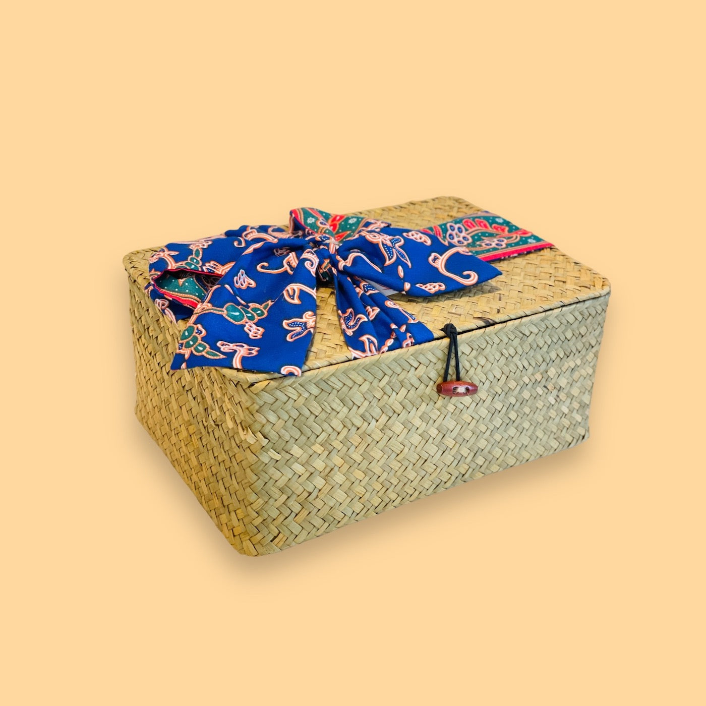 Traditional Rattan Basket Batik Style