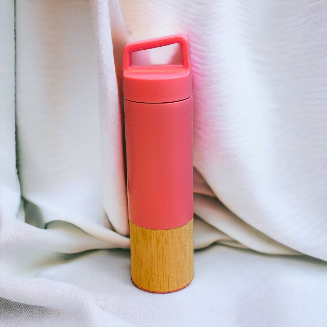 Vacuum Insulated Stainless Steel Bamboo Tumbler (550ml)