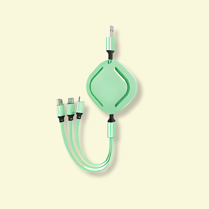 Vortex 3 in 1 Retractable USB Charging Cable