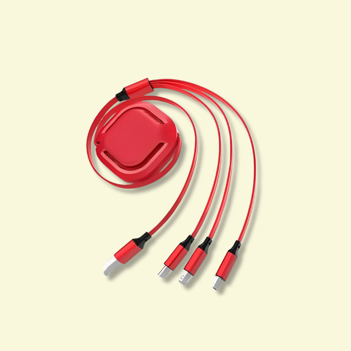 Vortex 3 in 1 Retractable USB Charging Cable