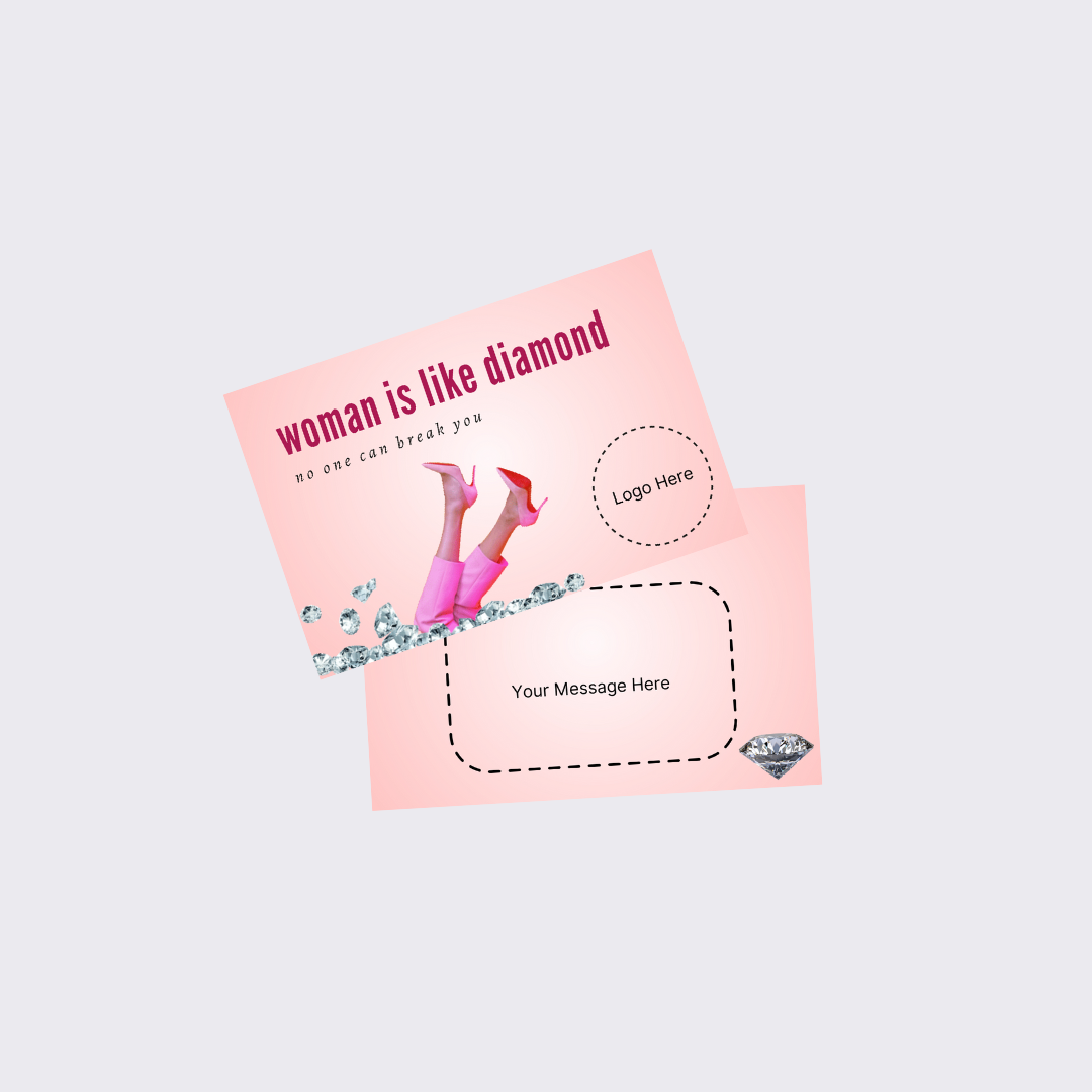 Woman Is Like A Diamond Greeting Card