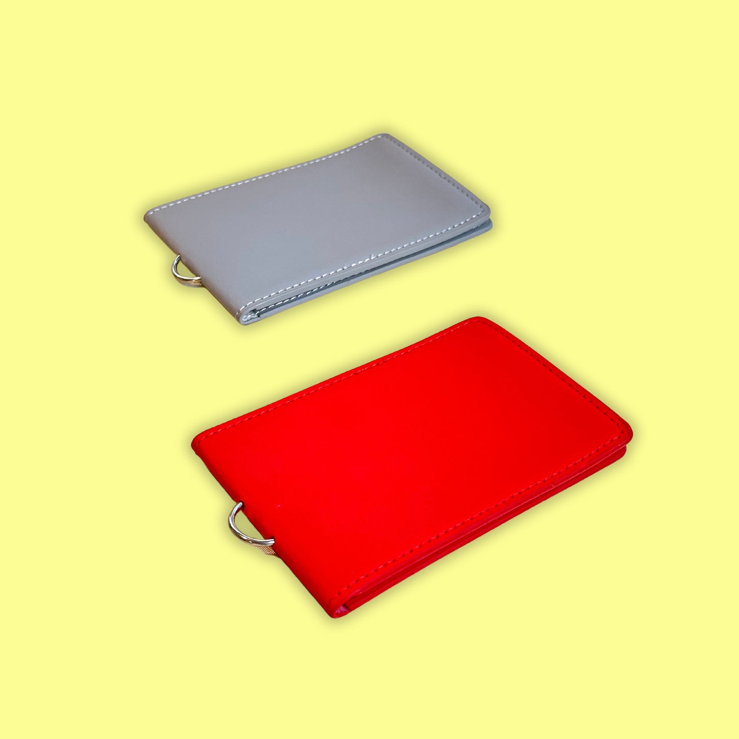 PU ID Card Holder Velcro With Lanyard