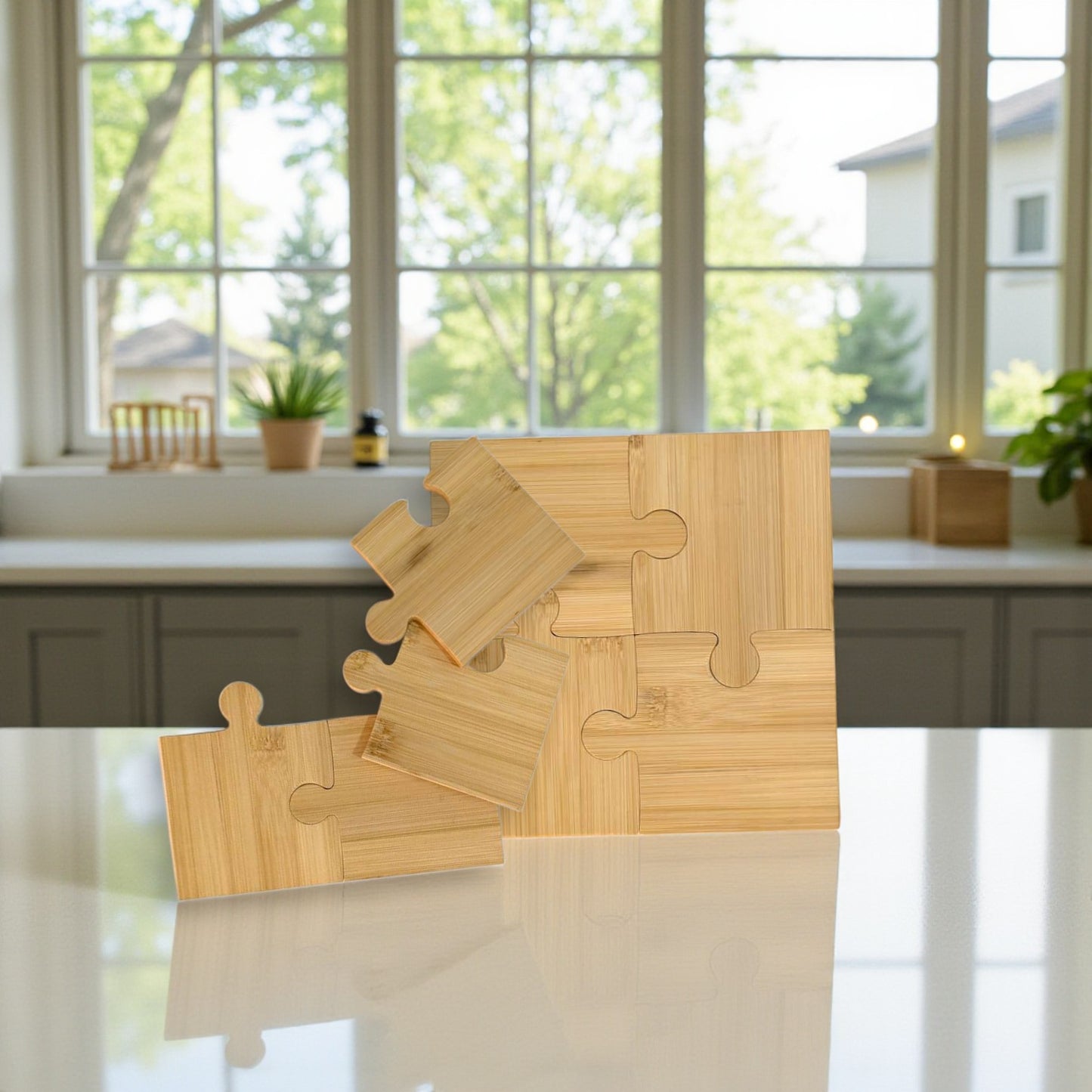 4-in-1 Eco Bamboo Coaster