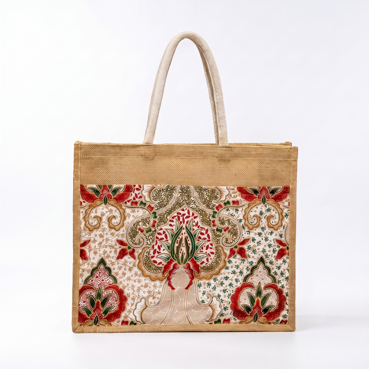 Batik Jute Tote Bag