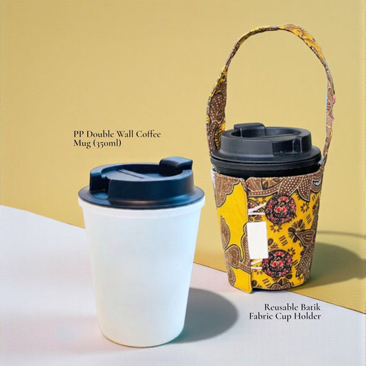 Reusable Batik Fabric Cup Holder