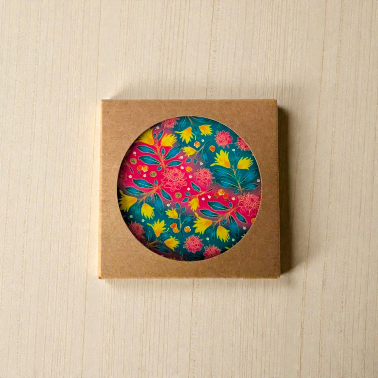 Batik Unity Ceramic Cork Coaster
