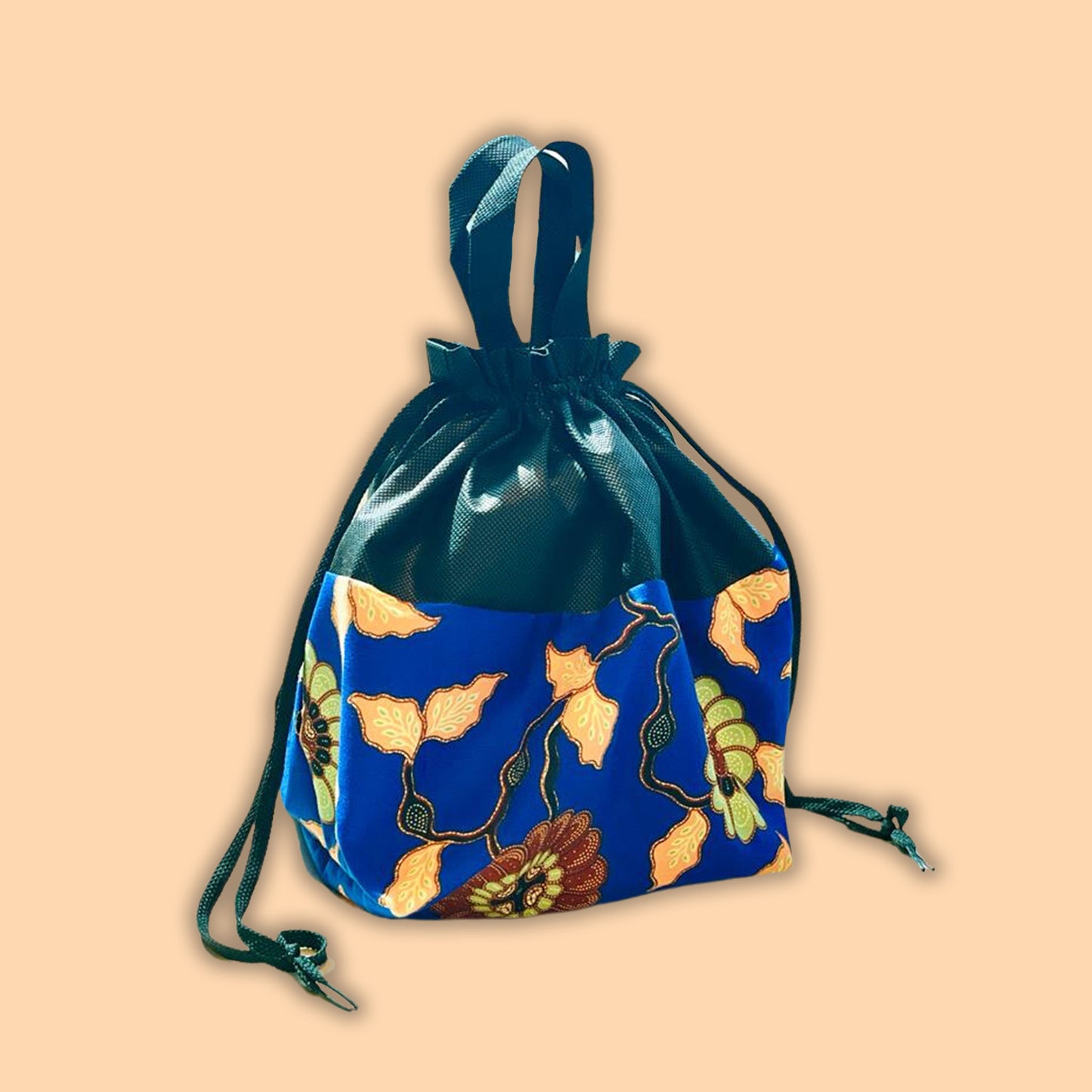 Batik Drawstring Bag with Handle (Non-Woven)