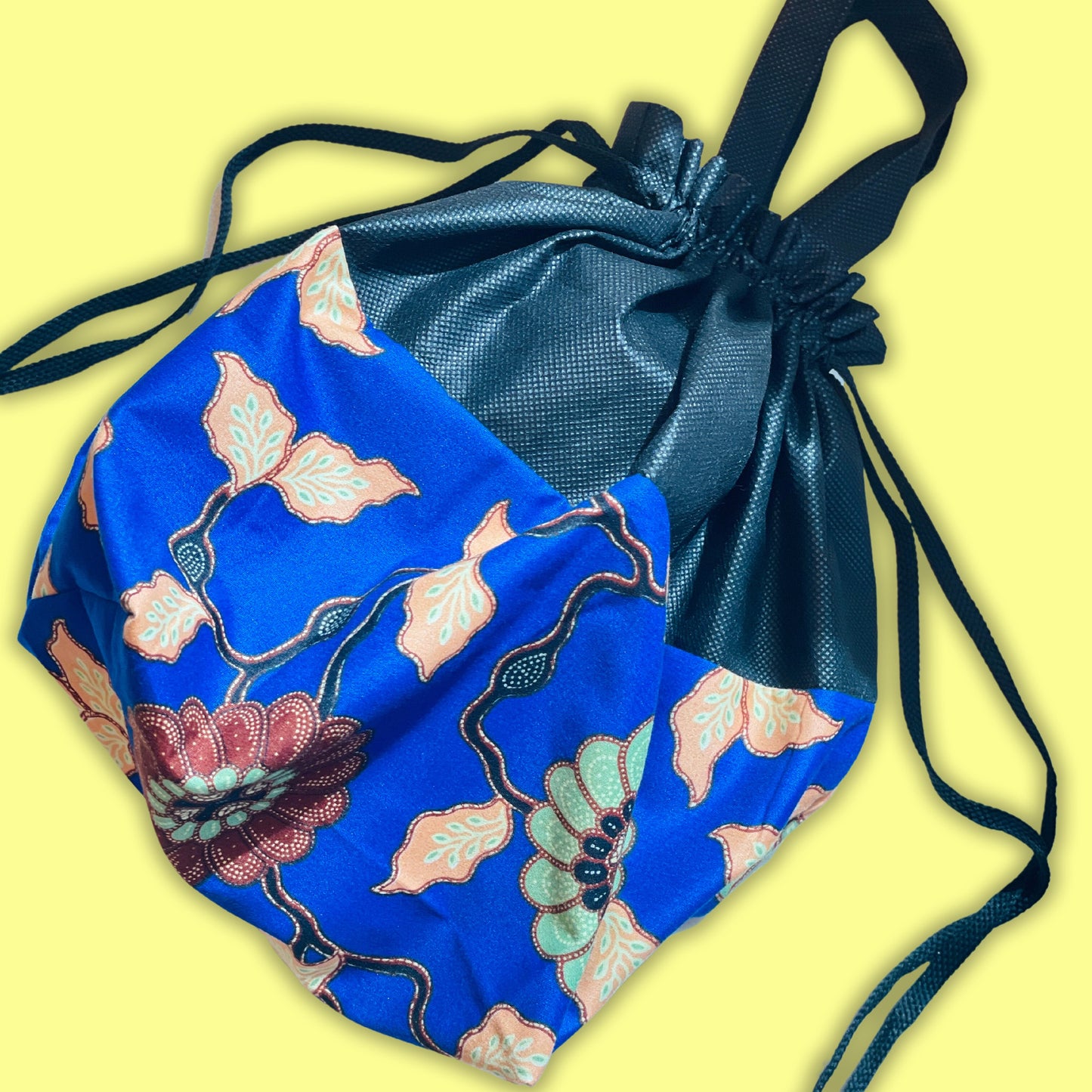 Batik Drawstring Bag with Handle (Non-Woven)