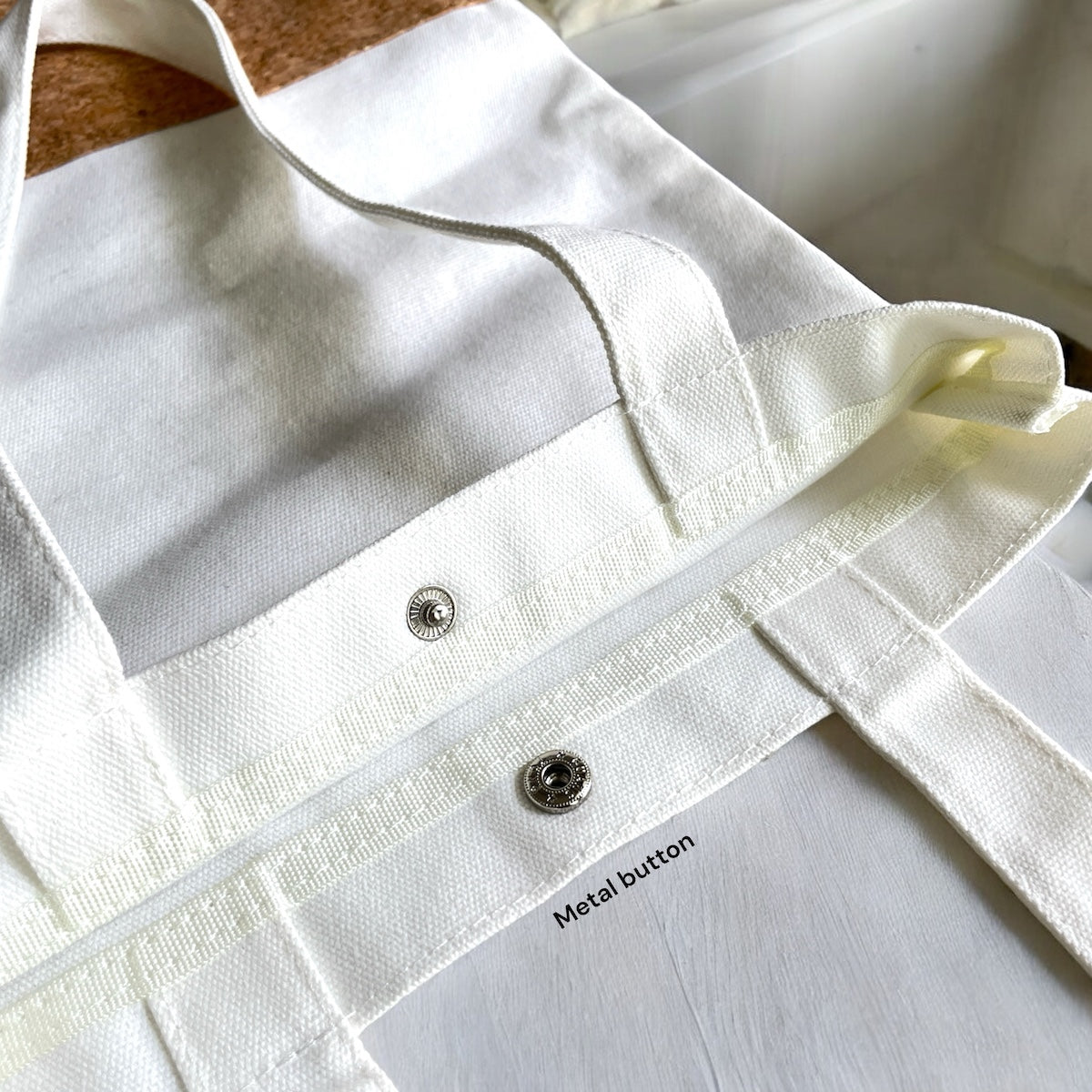 Canvas Tote Bag with Cork Material
