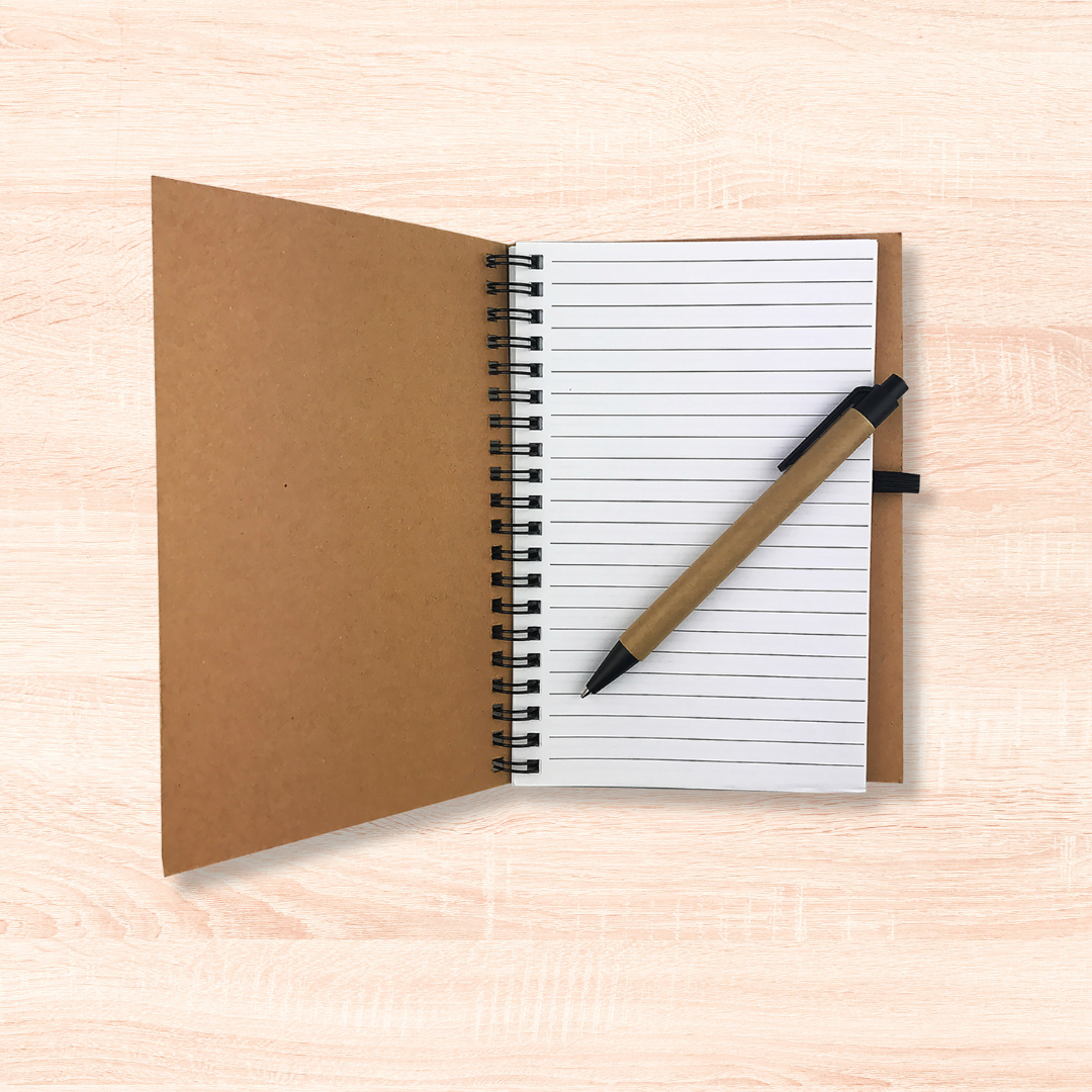 Cork Cover Small Notebook with Ball Pen