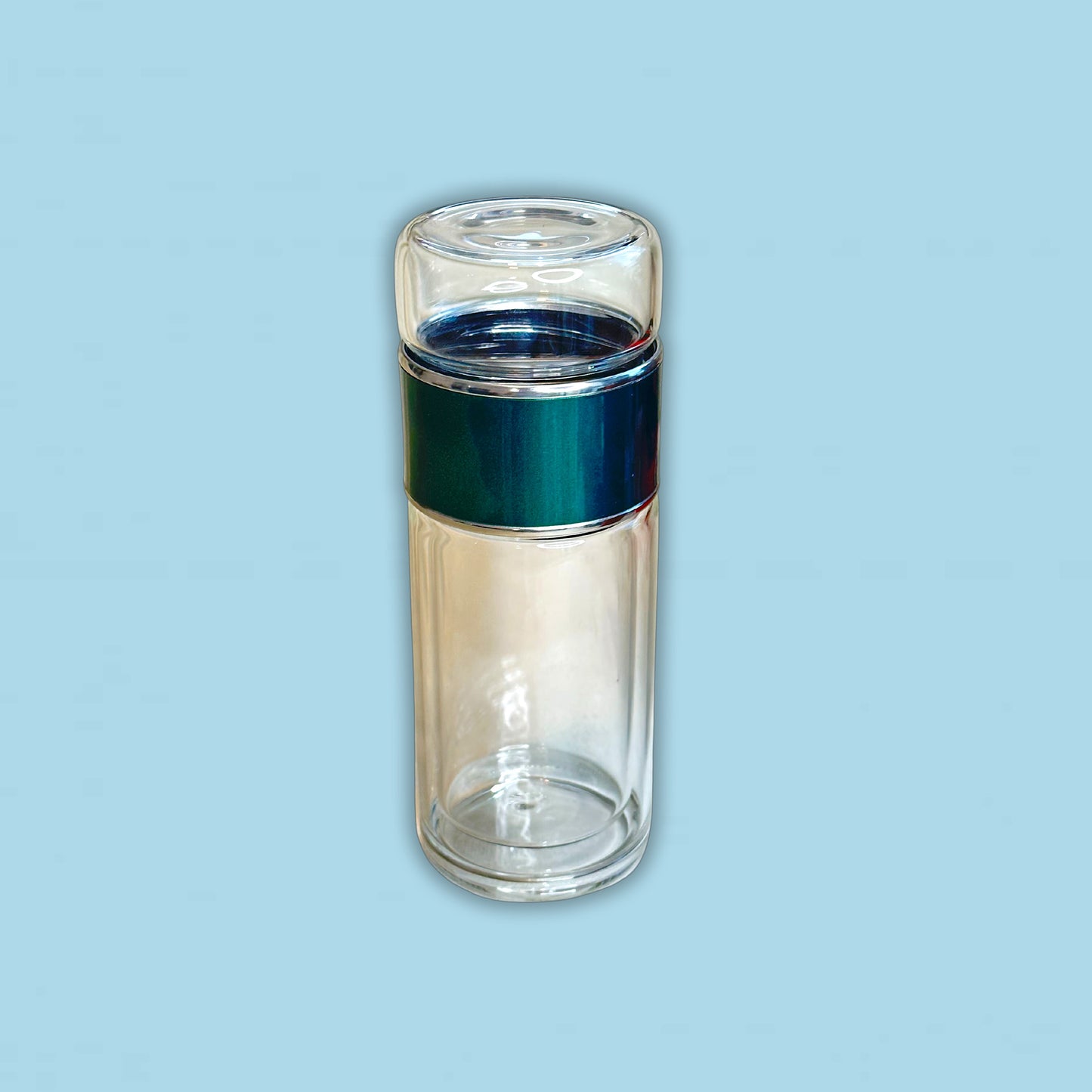 Double Layer Tea Filter Glass Bottle with Heat Resistant