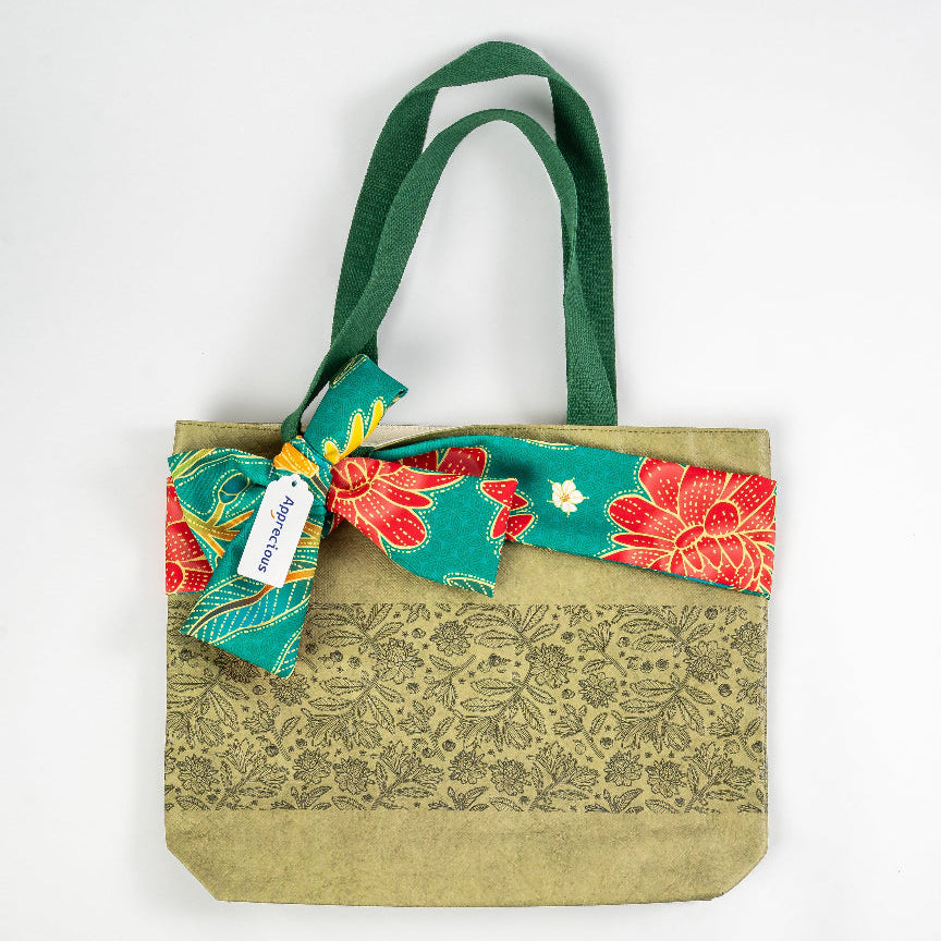 Recyclable Dupont Paper Batik Canvas Tote Bag