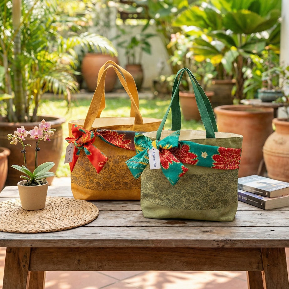 Recyclable Dupont Paper Batik Canvas Tote Bag