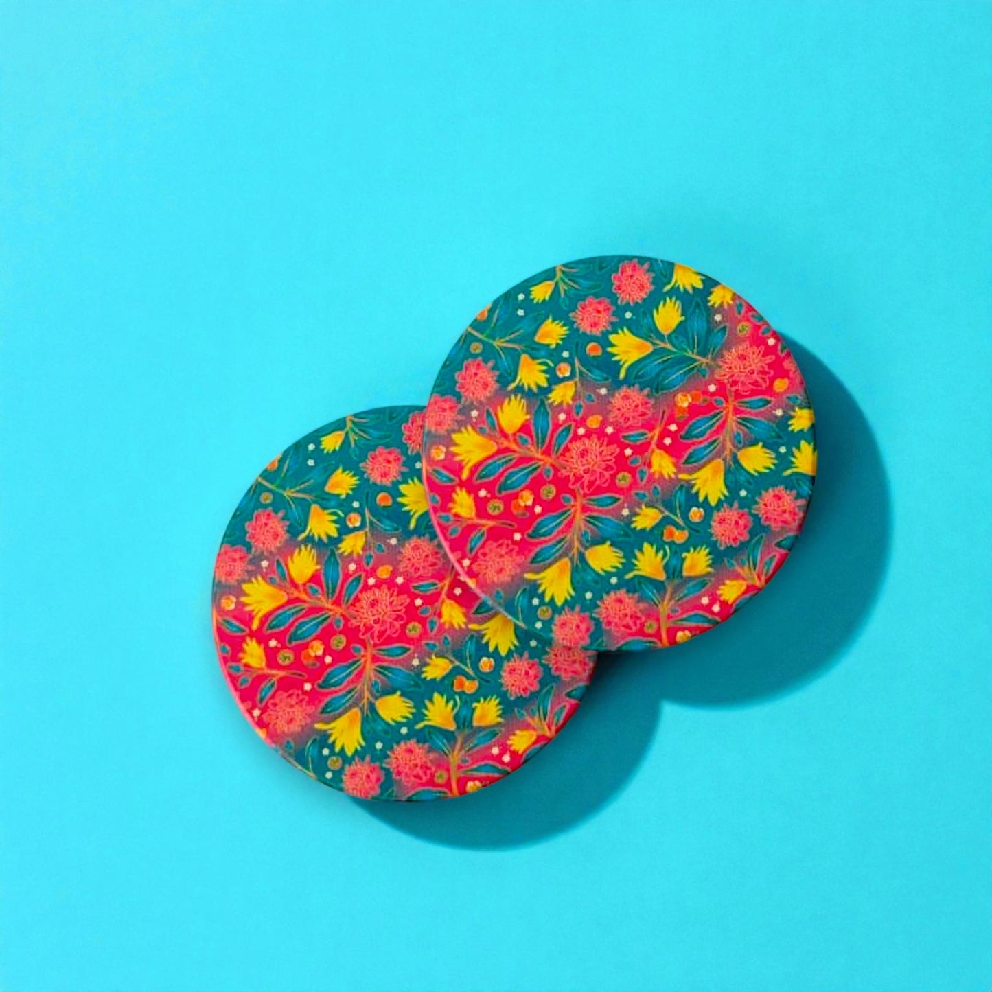 Batik Unity Ceramic Cork Coaster