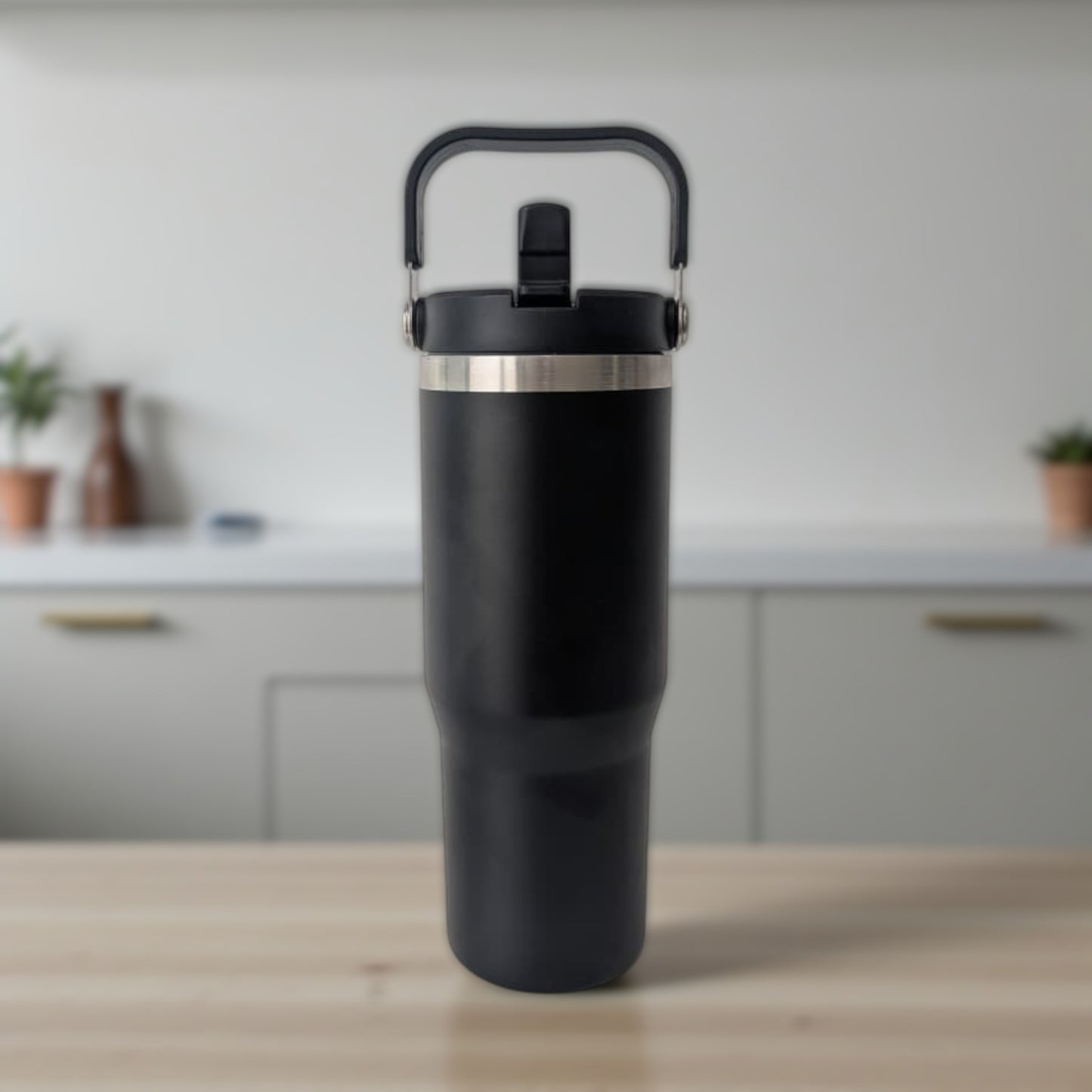 Large Thermos Stainless Steel Tumbler with Handle (700ml)