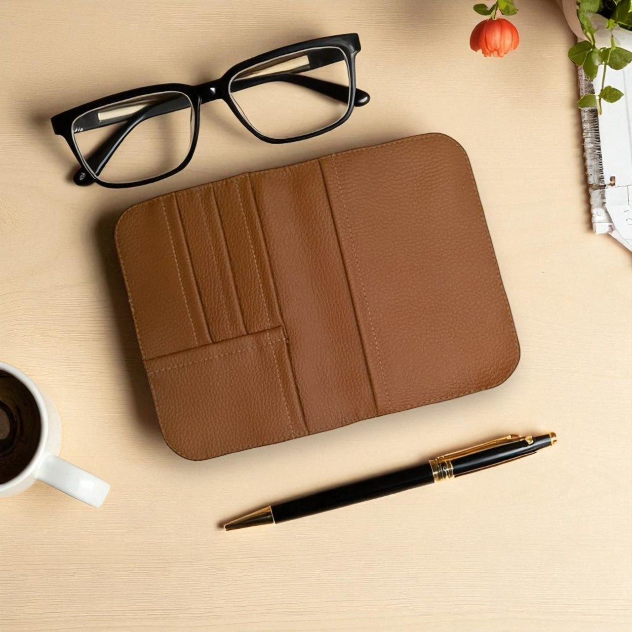 Premium Leather Batik Passport Holder