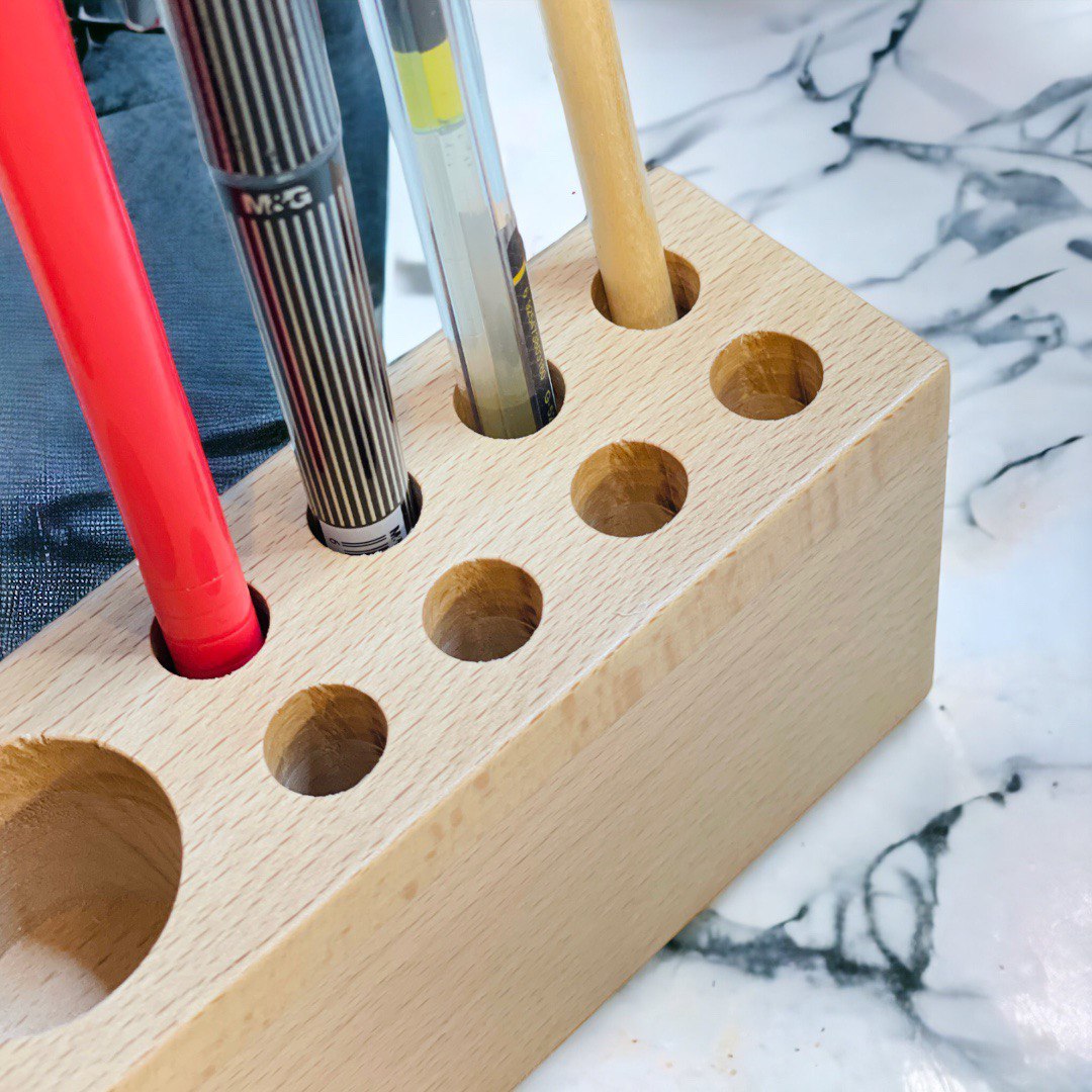 Multi-functional Wooden Stationery Desk Stand