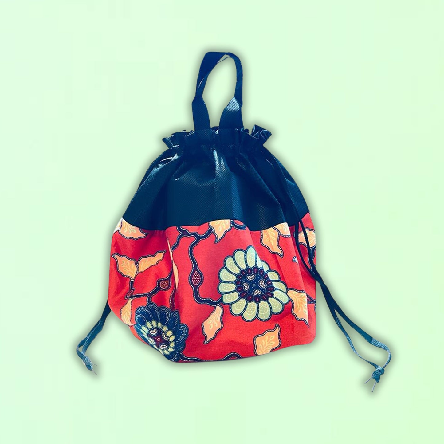 Batik Drawstring Bag with Handle (Non-Woven)