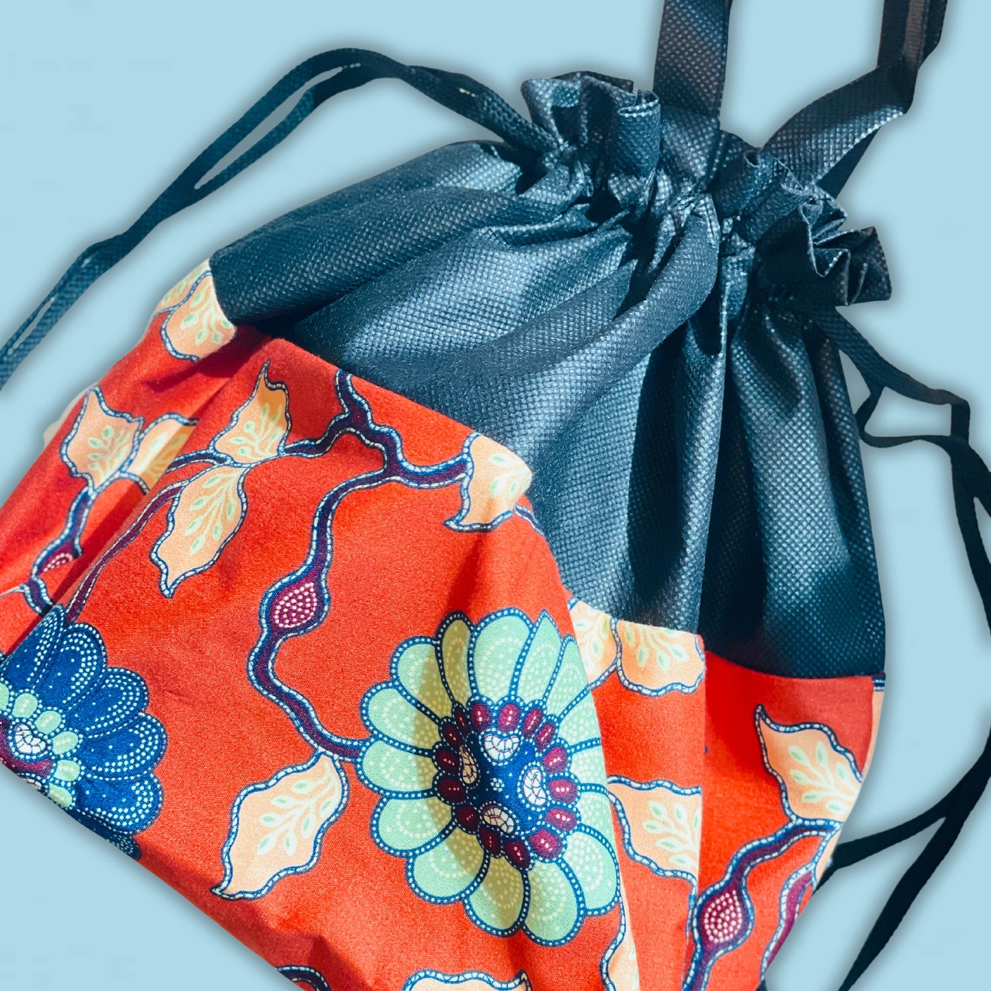 Batik Drawstring Bag with Handle (Non-Woven)