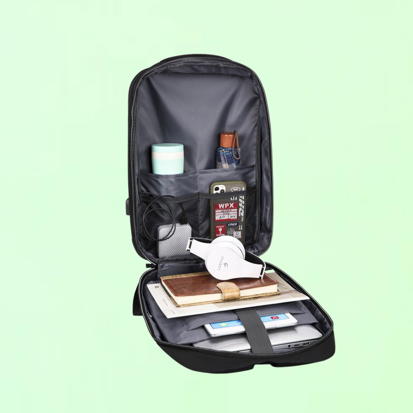 Aqua Guard Secure Waterproof Backpack with USB Port (Anti-Theft)