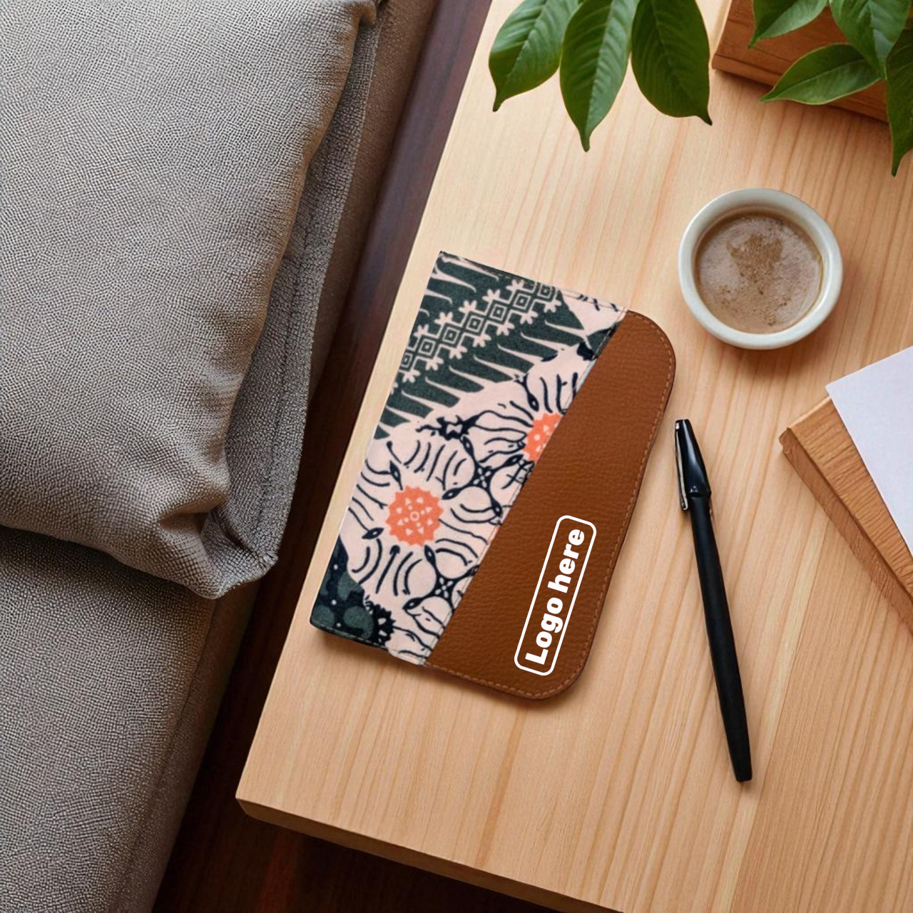 Premium Leather Batik Passport Holder