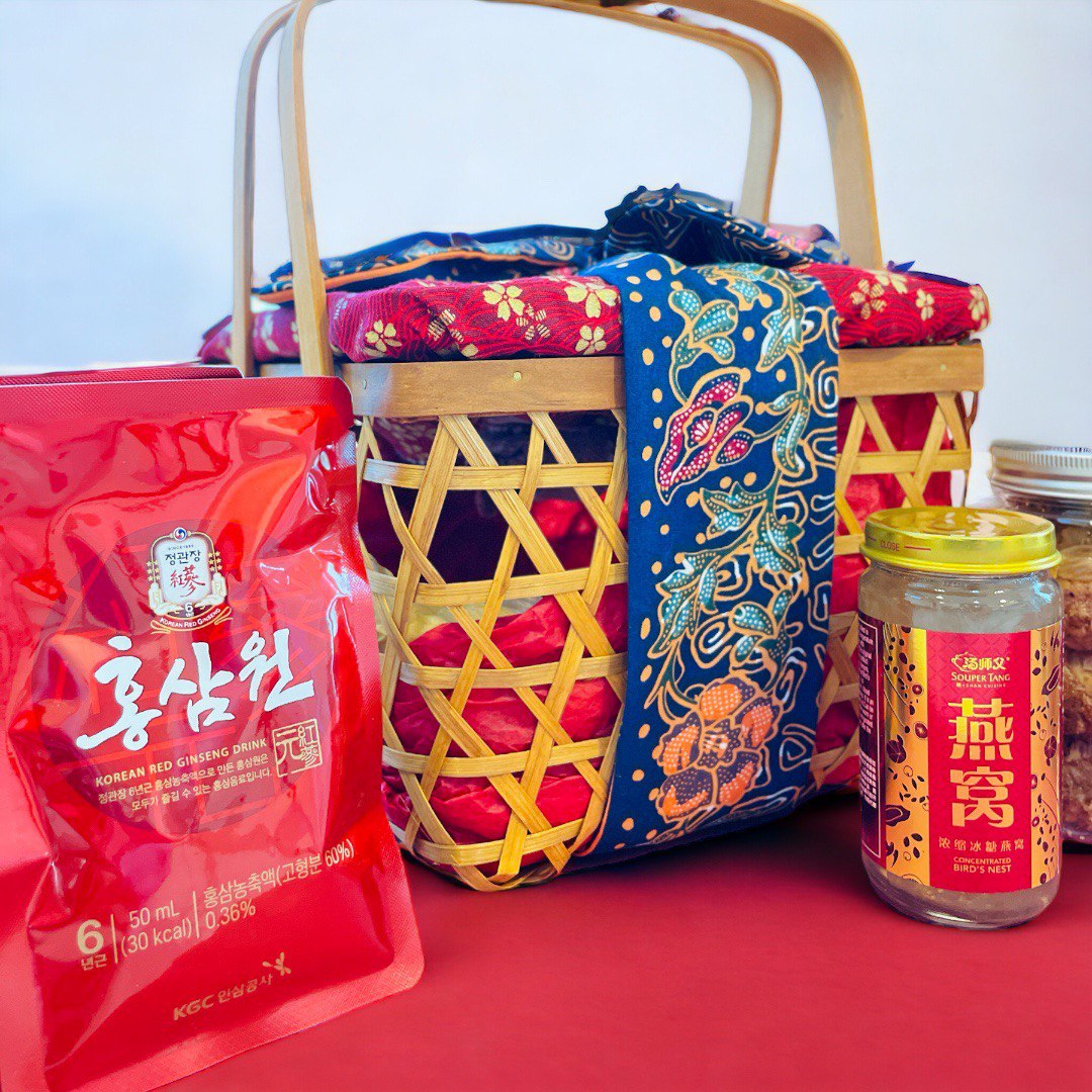 Premium CNY Harmony Wellness Bamboo Bliss Gift Basket