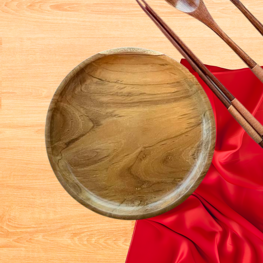 Teak Wood Wooden Plate