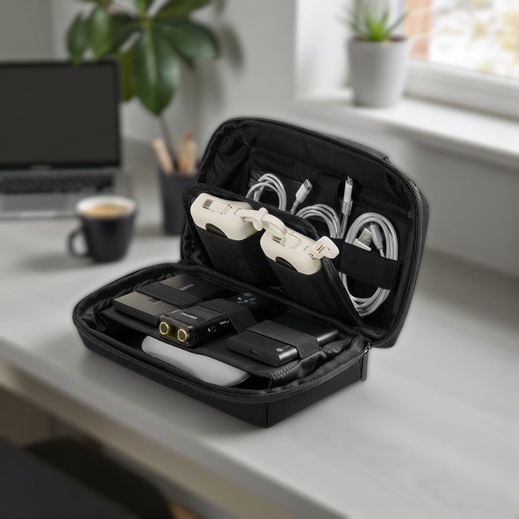 RPET Multi-Compartment Tech Organizer