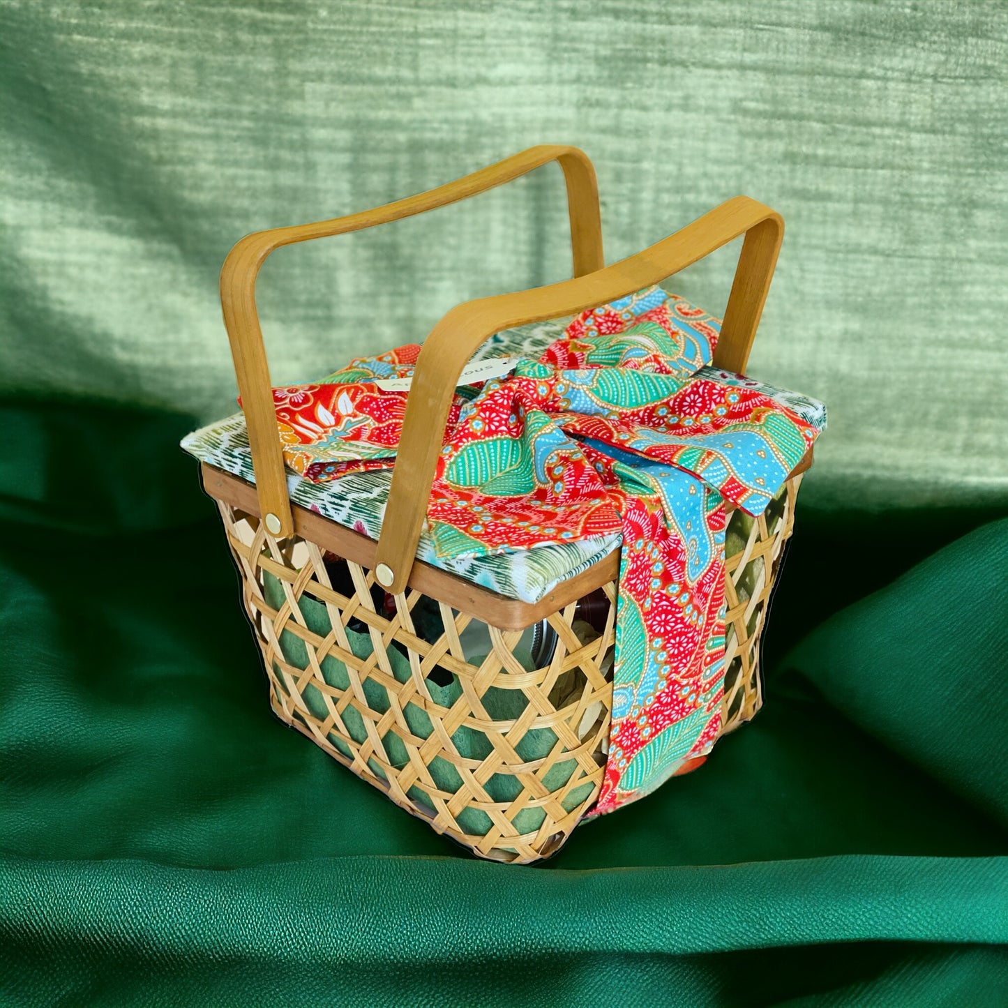 (Kassem) Raya Snacks Hamper: Bamboo Egg Basket Gift Set