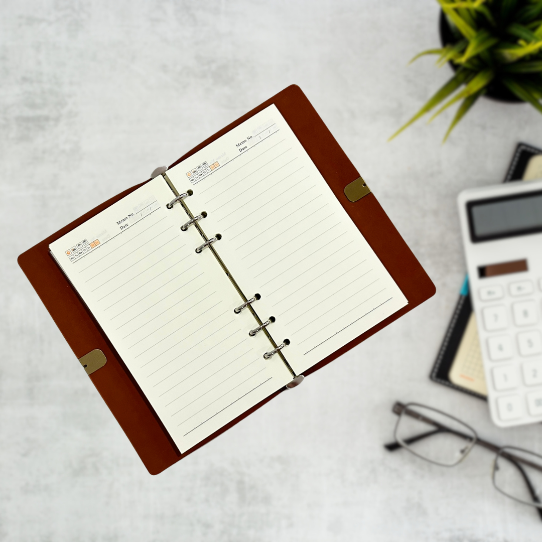 A6 Reflective Leather Journal
