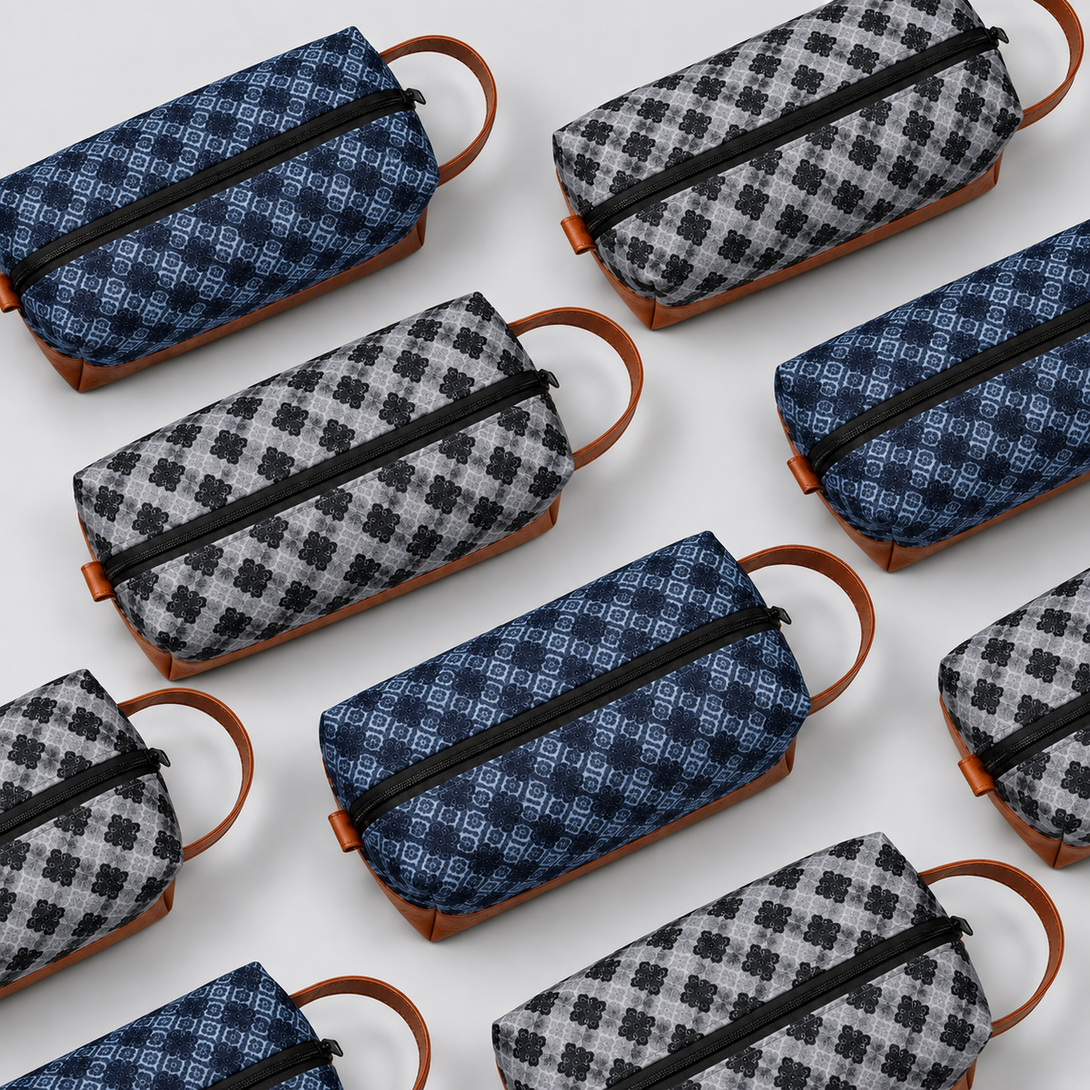 Batik Leather Travel Multipurpose Pouch