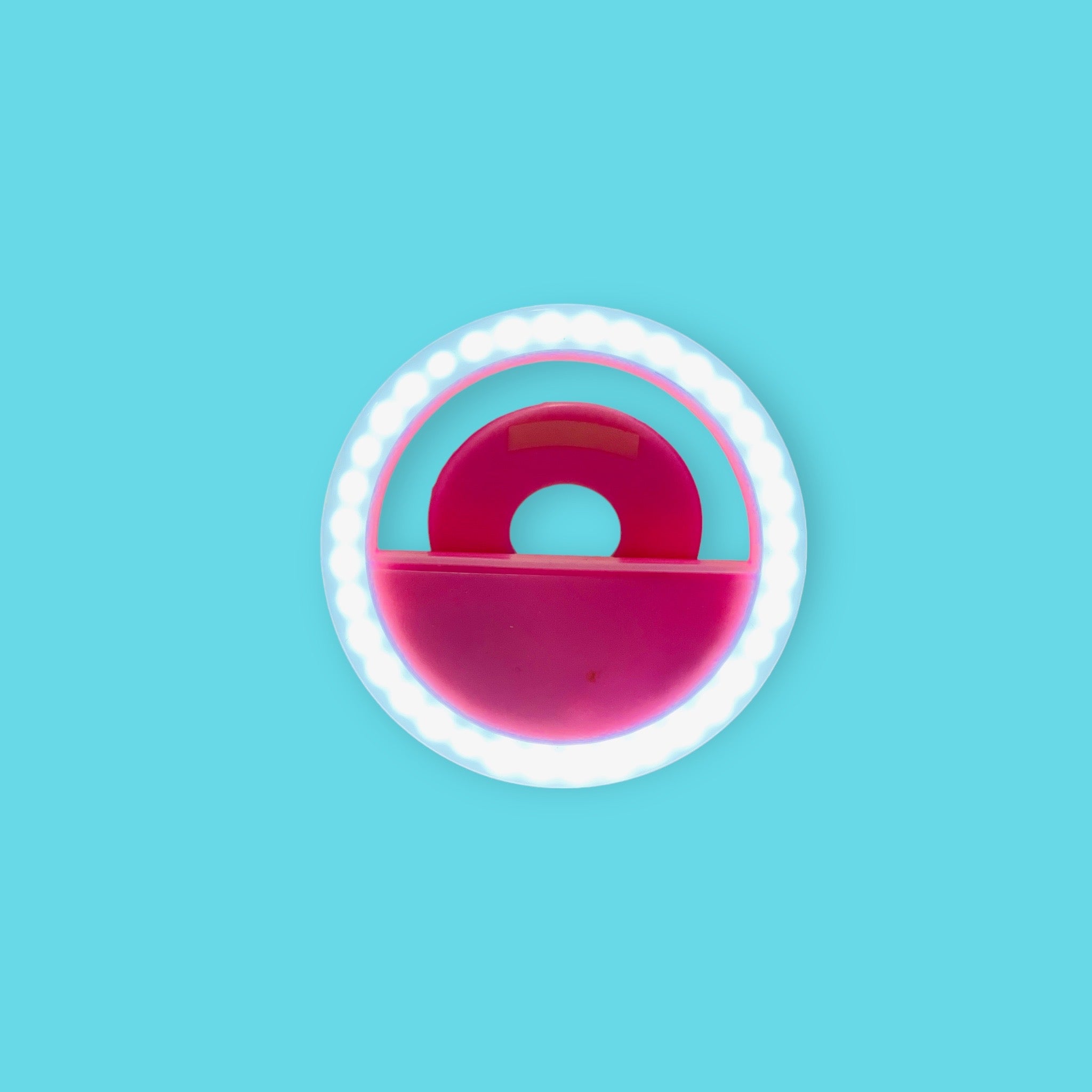 Pink selfie ring light