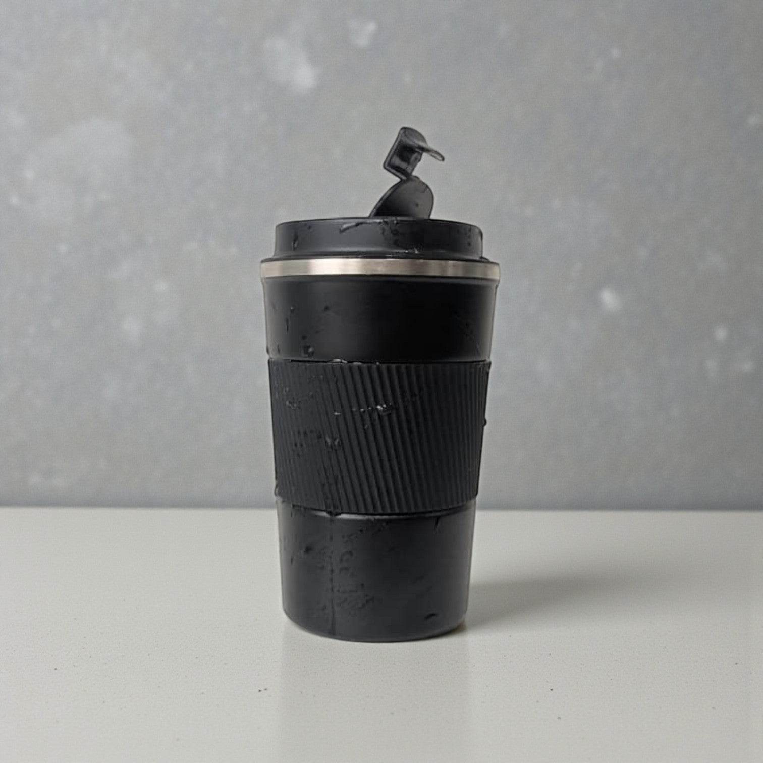Stainless Steel Coffee Mug with Silicone Grip