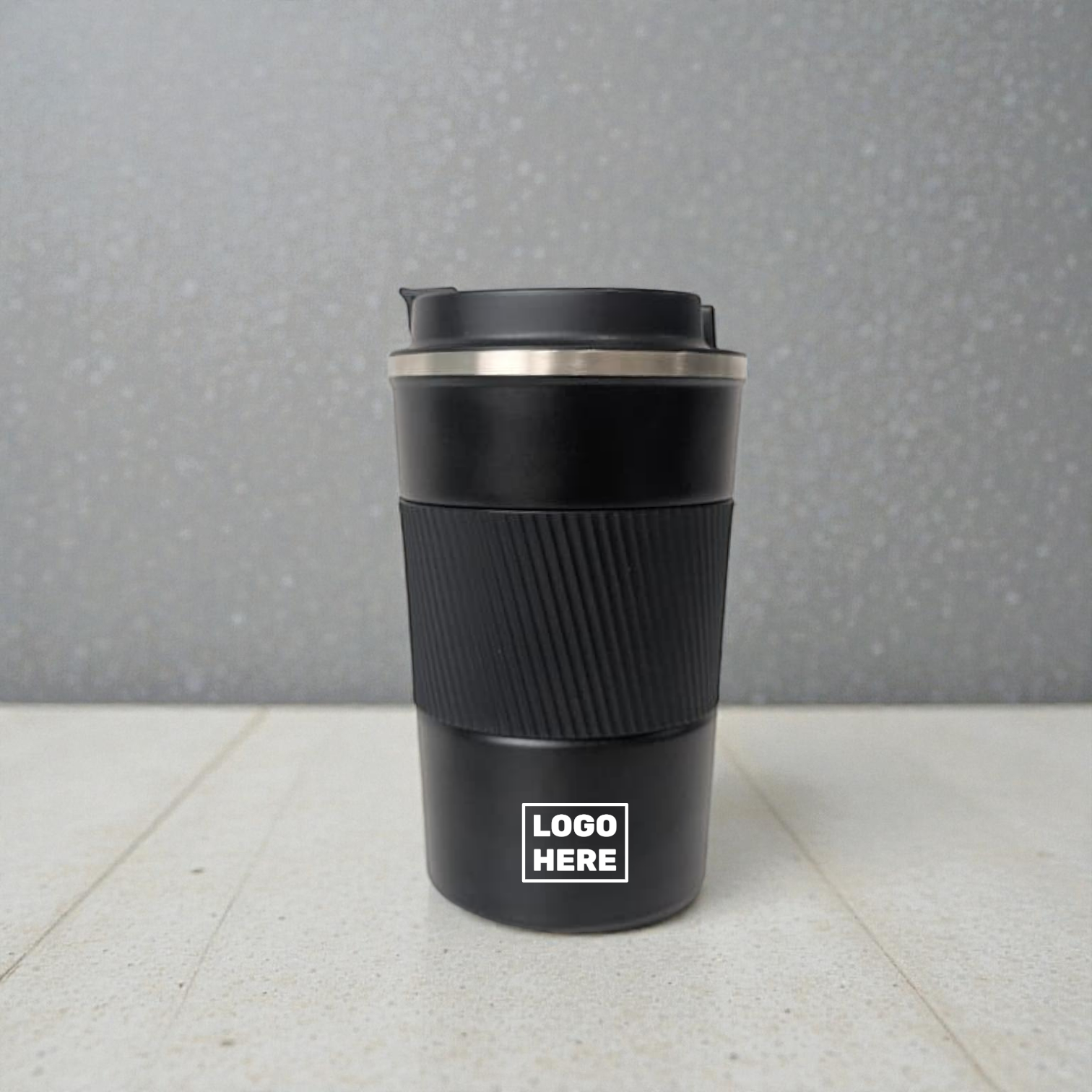 Stainless Steel Coffee Mug with Silicone Grip