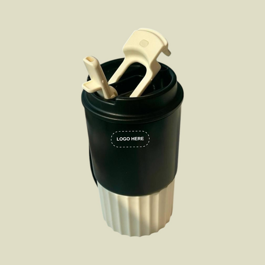 Stainless Steel Coffee Cup with Strap Holder