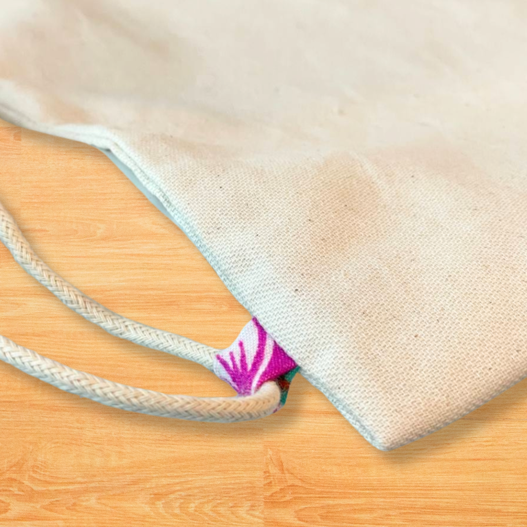The Lifestyle Canvas Batik Drawstring Backpack